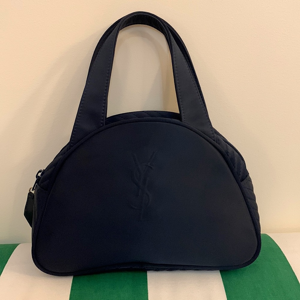 Yves Saint Laurent Blue Nylon Handle Bag